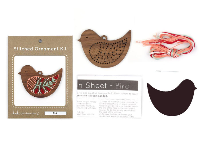 Craftermoon - Bird - DIY Stitched Ornament Kit 3