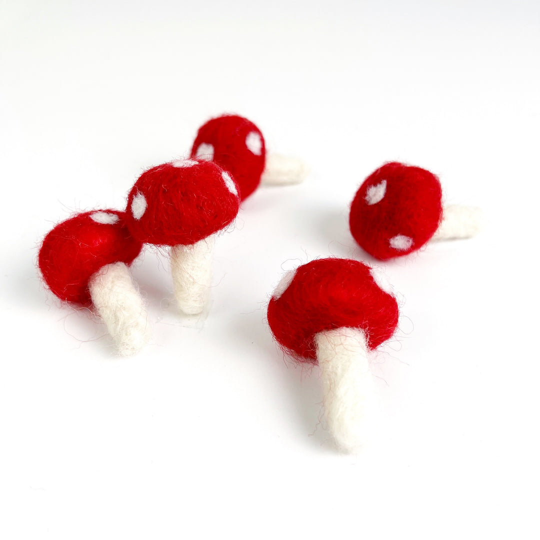 Craftermoon - Red Felted Mushrooms 3